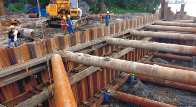 鋼板樁應用于哈爾濱濱北橋基坑支護工程